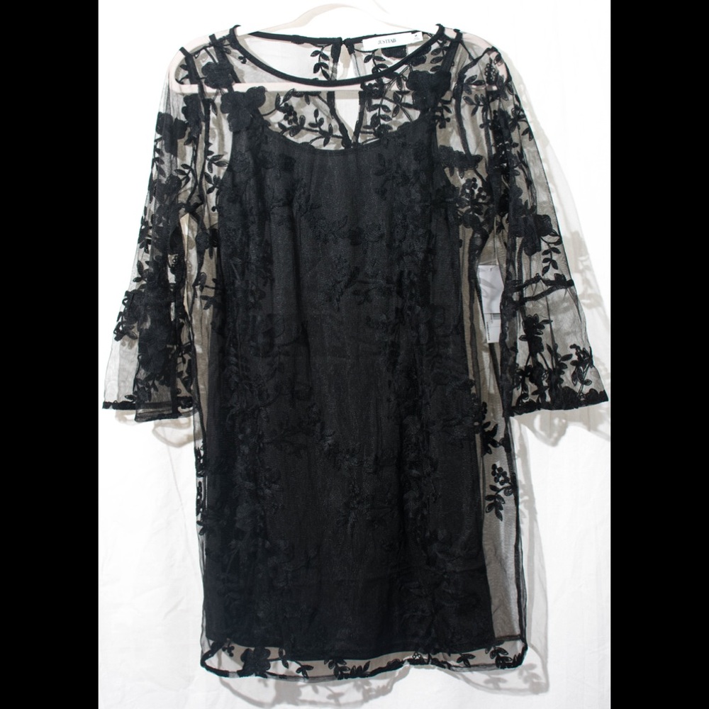 Black Embroidered Dress